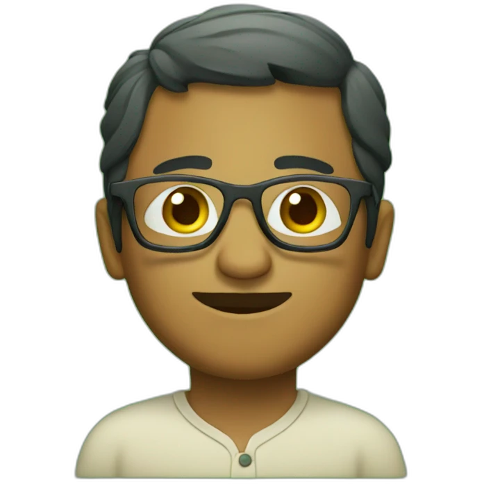Indian emoji with glasses and green background  emoji