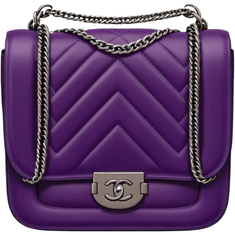 chanel le boy violet bag emoji