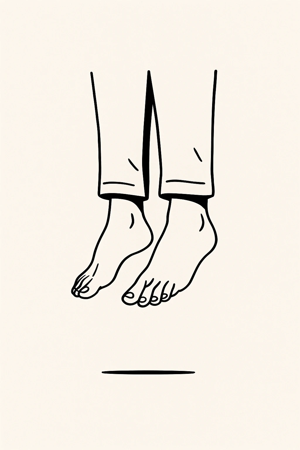 Piedi sospesi di un uomo su sfondo isolato emoji