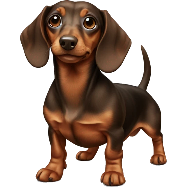 Brown mini dachshund emoji