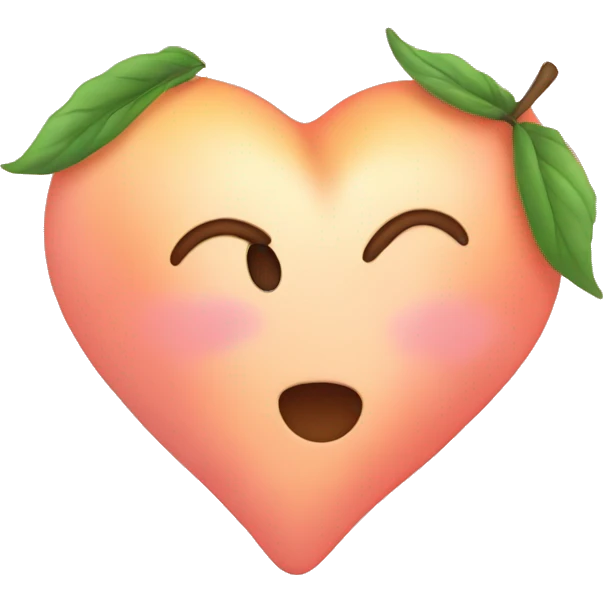Pastel peach heart emoji