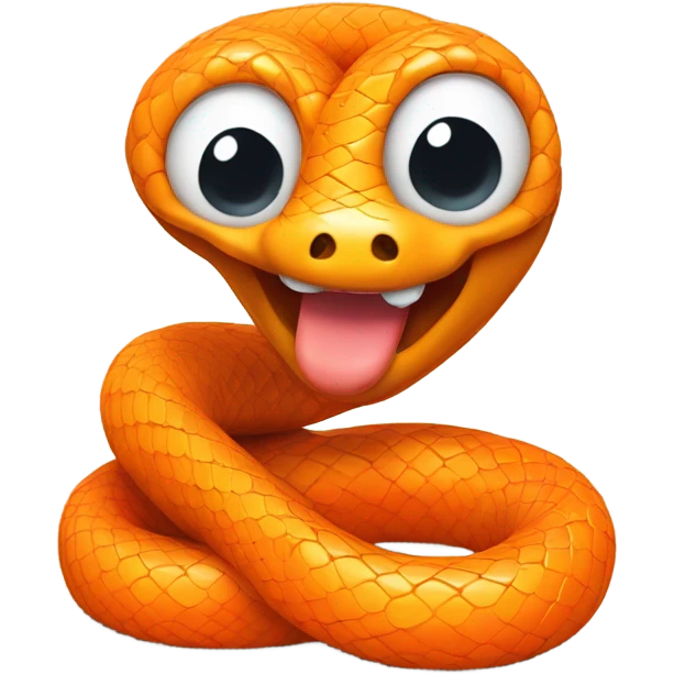 Cute Chinese new year snake with oranges emoji