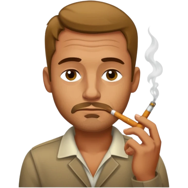 алкоголик с сигаретой emoji