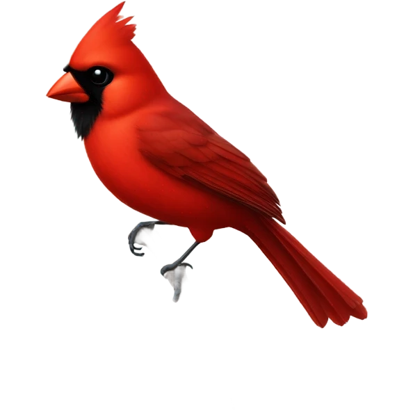 Cardinal on branch emoji