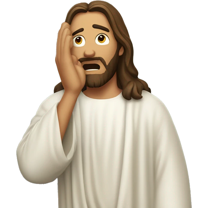 Jesus slapping his head in disbelief  emoji