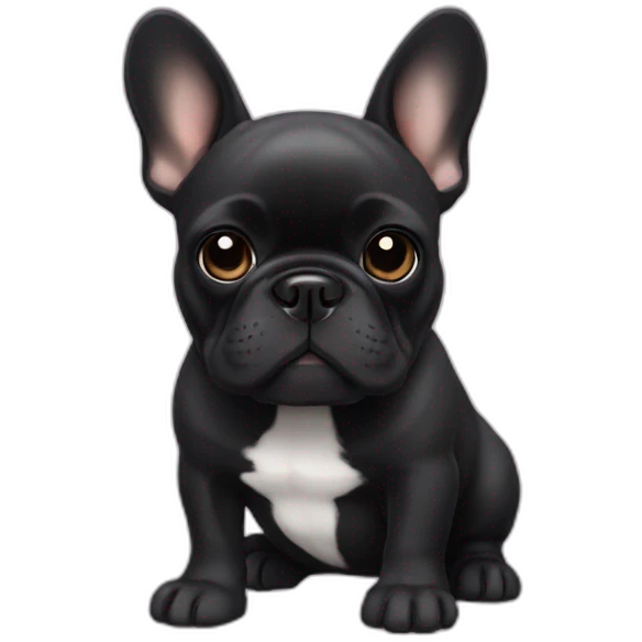 black french bulldog emoji