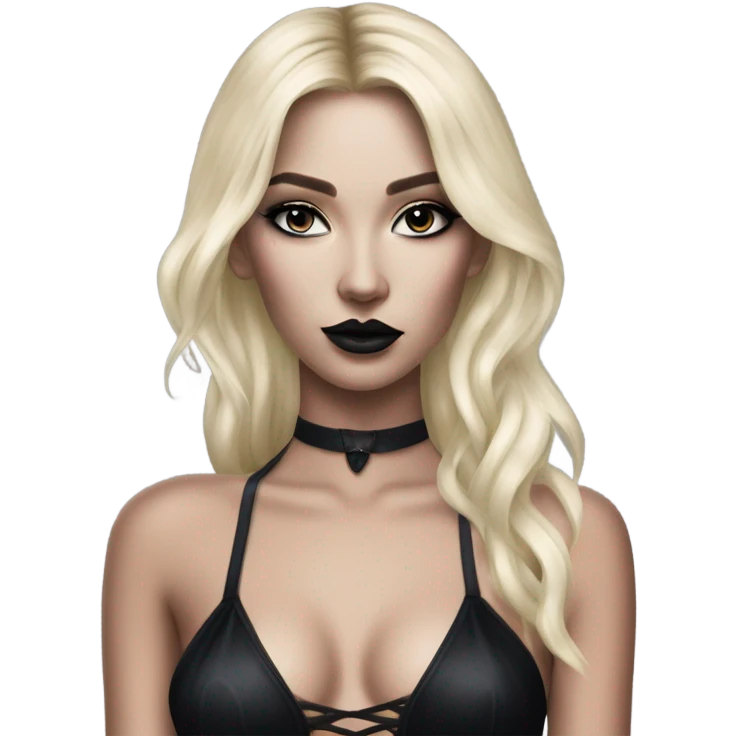 hyper realistic goth blonde victoria secret model emoji
