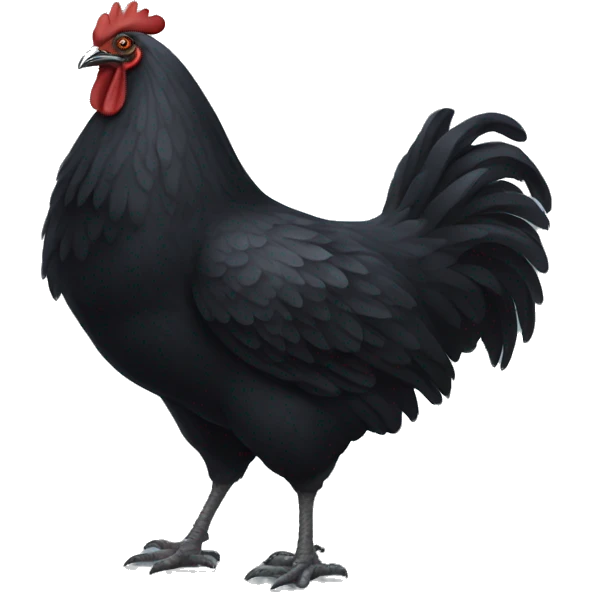 big black chicken\ emoji