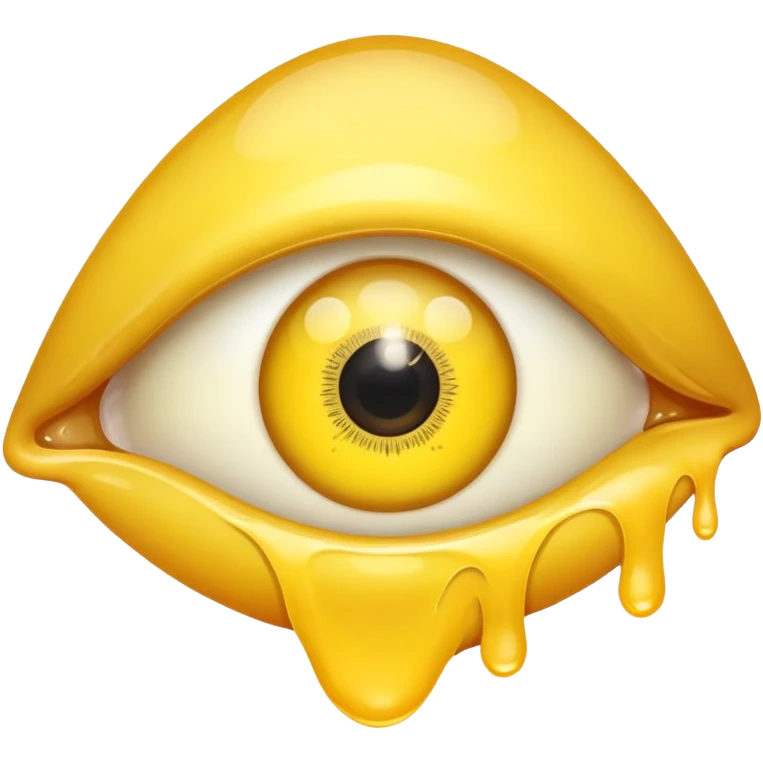 eye booger, small yellow gooey substance in the corner of an eye emoji
