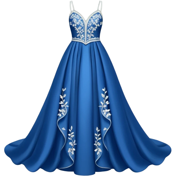 dreamy blue and white gown emoji