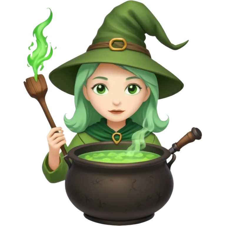 green witch cooking potion emoji