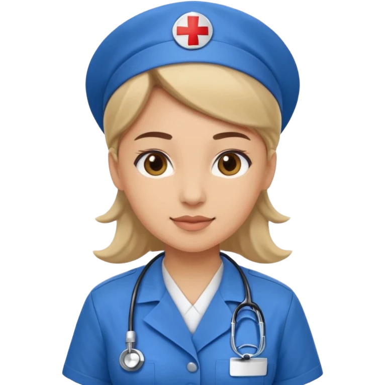 nurse wearing blue uniform emoji