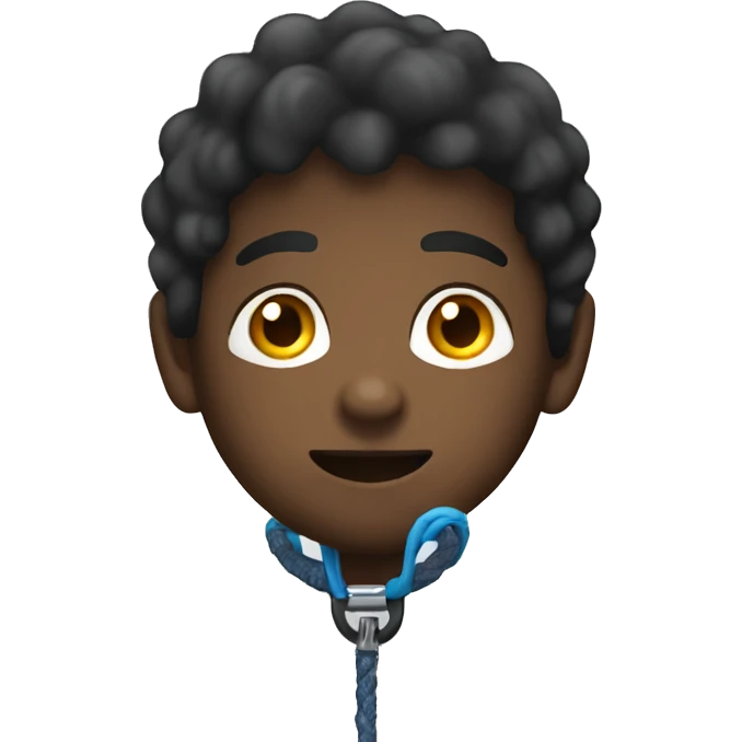 black guy in bungee emoji