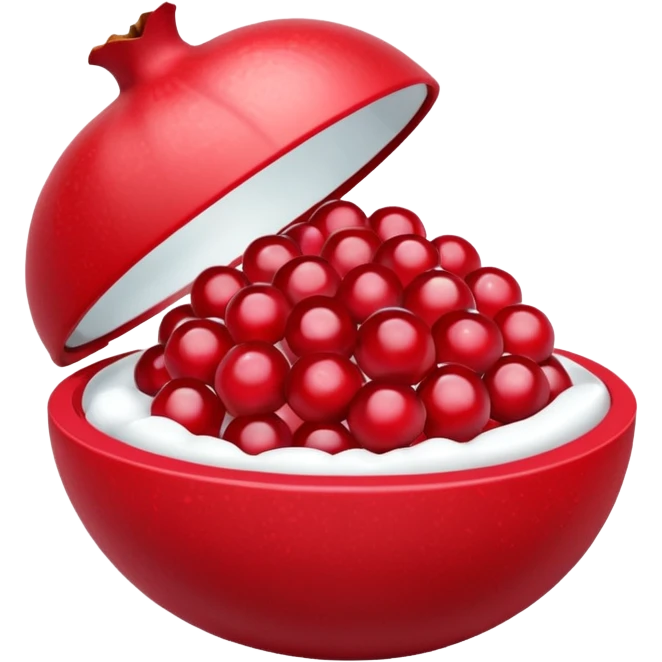Lipbalm with pomeganade seeds emoji