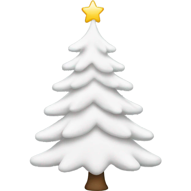 white christmas tree  emoji
