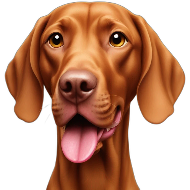 magyar vizsla licking tongue emoji