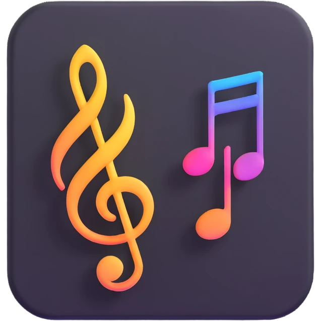 music schedule app icon emoji