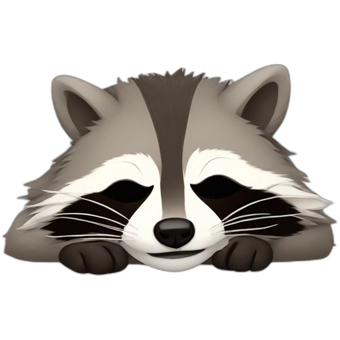 sleeping racoon emoji
