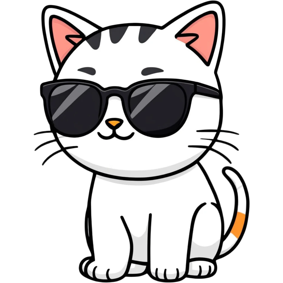 Cat with sunglasses emoji