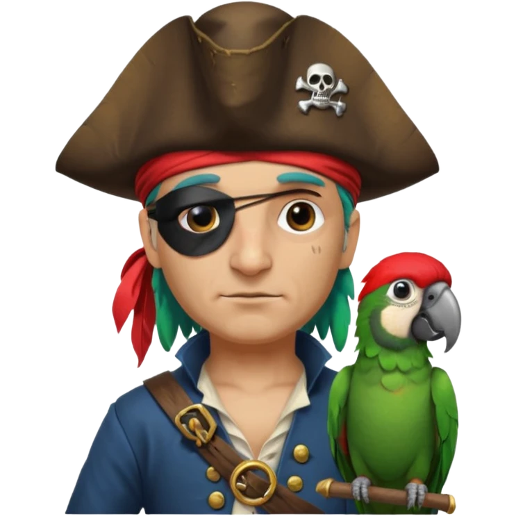 pirate and parrot emoji