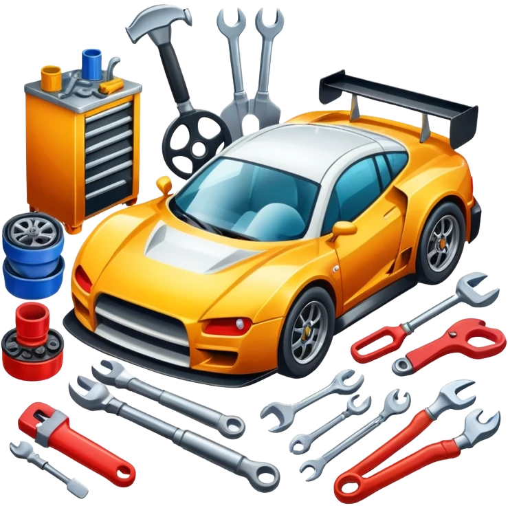 Racecar workshop emoji