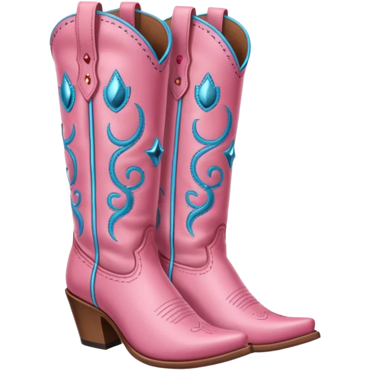 Pink cowgirl boots emoji