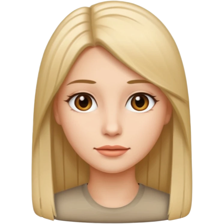 femme cheveux lisses emoji