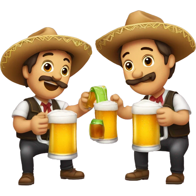 Tres amigos bebiendo una cerveza en el piso emoji