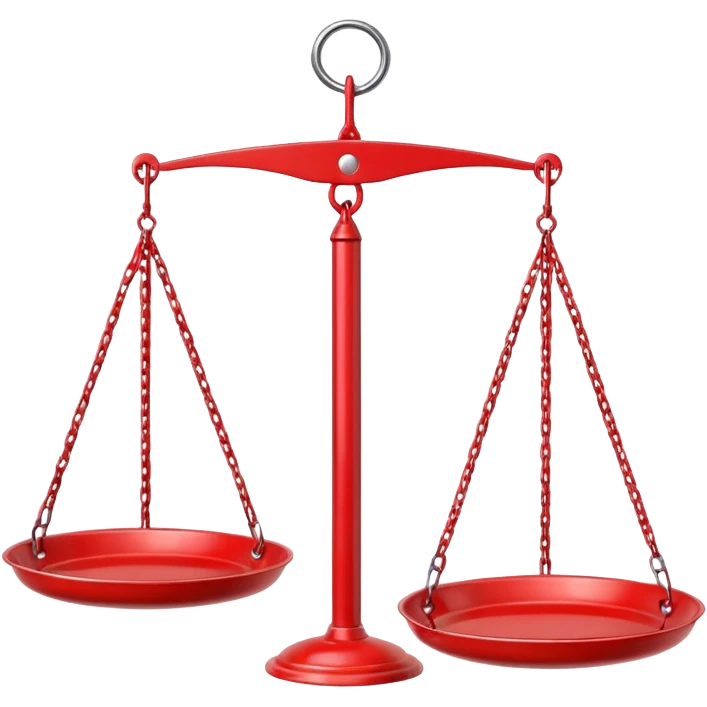 Hanging Balance Scale red  emoji