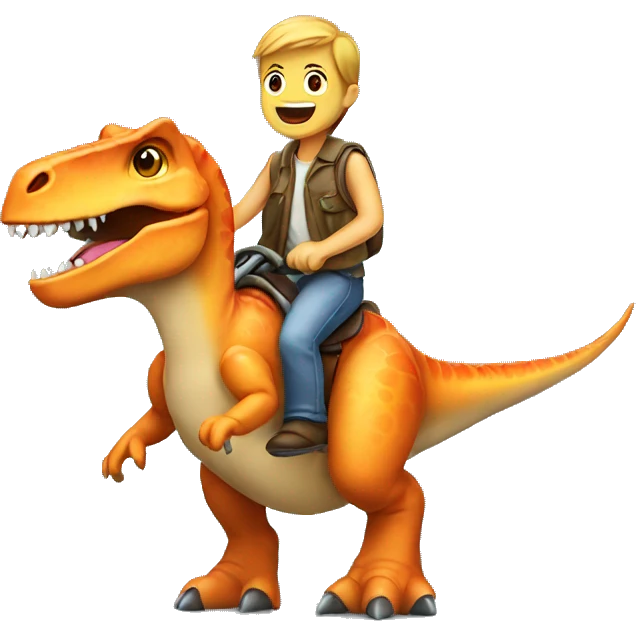 Person riding dinosaur  emoji