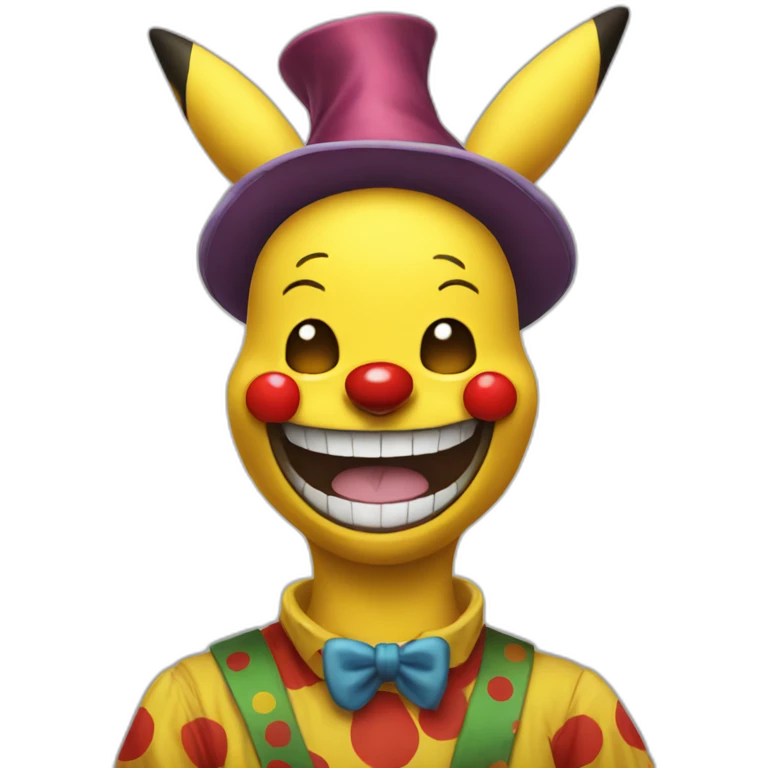 Pikachu clown emoji
