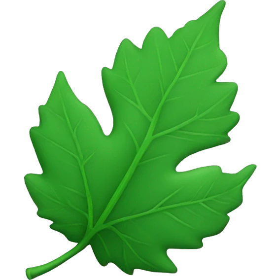 green leaf with 7 points emoji