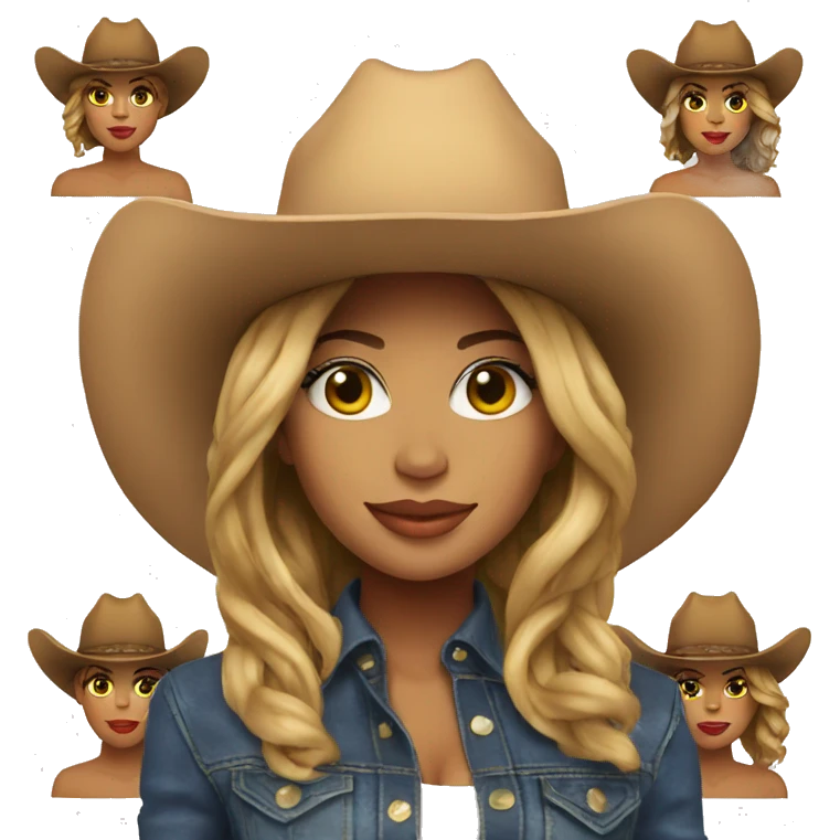 beyonce in cowboy hat emoji