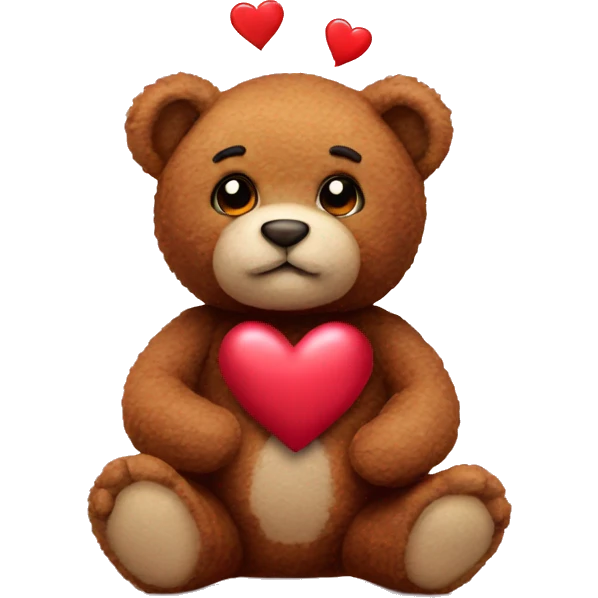 realistic Valentine's teddy  emoji