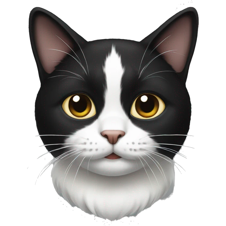 Black and white cat emoji