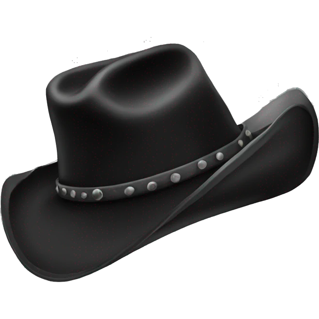 Black Cowboy hat emoji