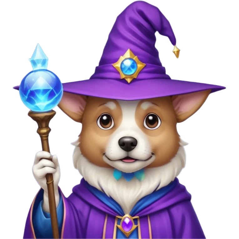 Dog wizard emoji