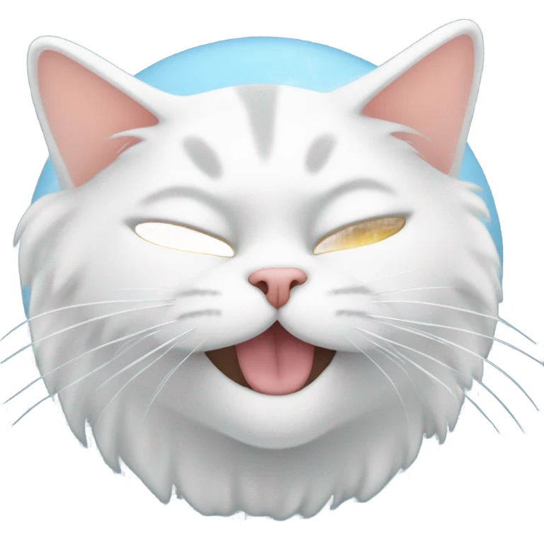 Gato blanco dormido emoji
