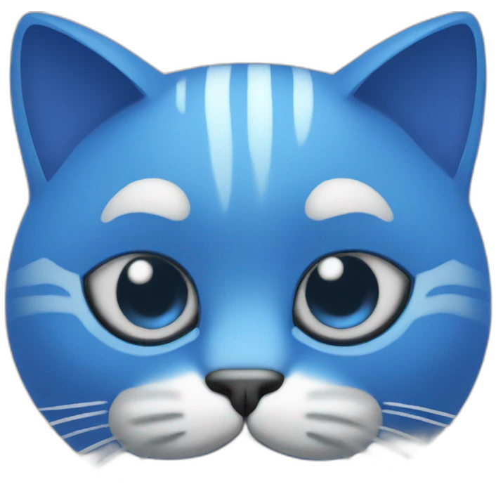 Blue discord logo gaming controller cat with a face emoji