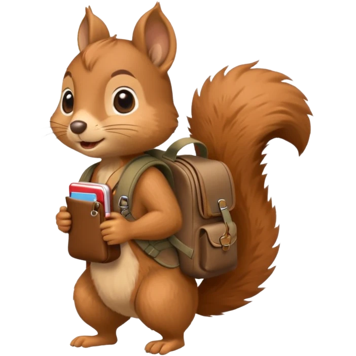 un écureuil campeur emoji
