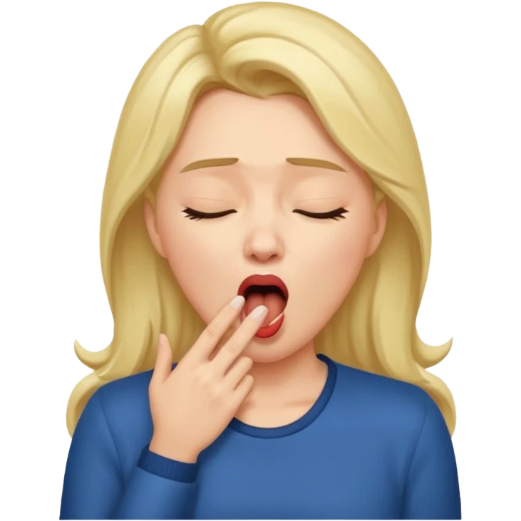 woman Yawning with Hand on Mouth, emoji
