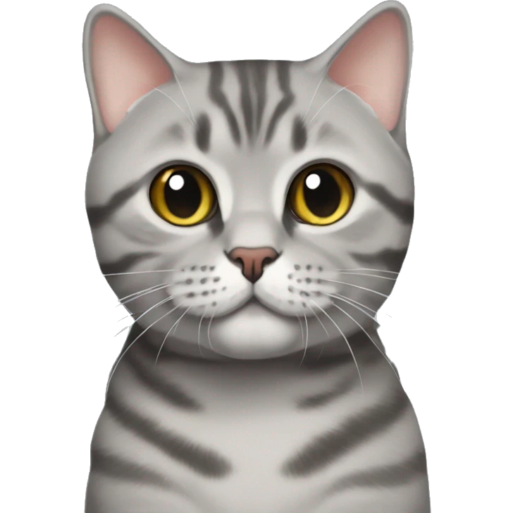british shorthair in tabby christmas emoji