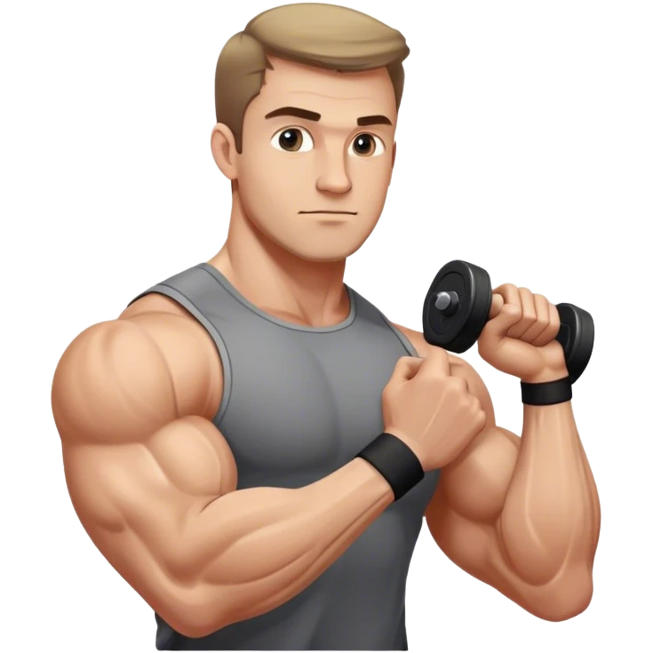 man weighted wrist curl emoji