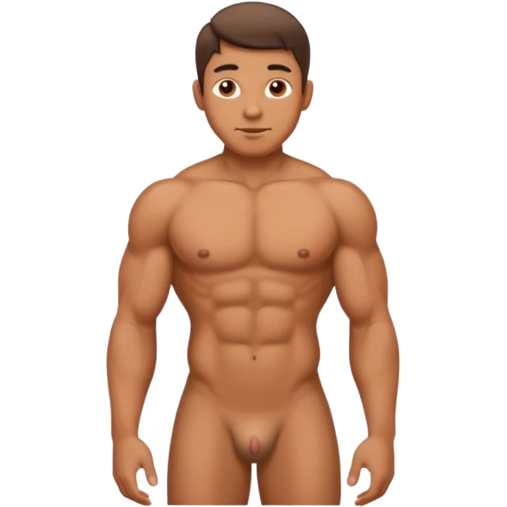 Man naked with peni emoji