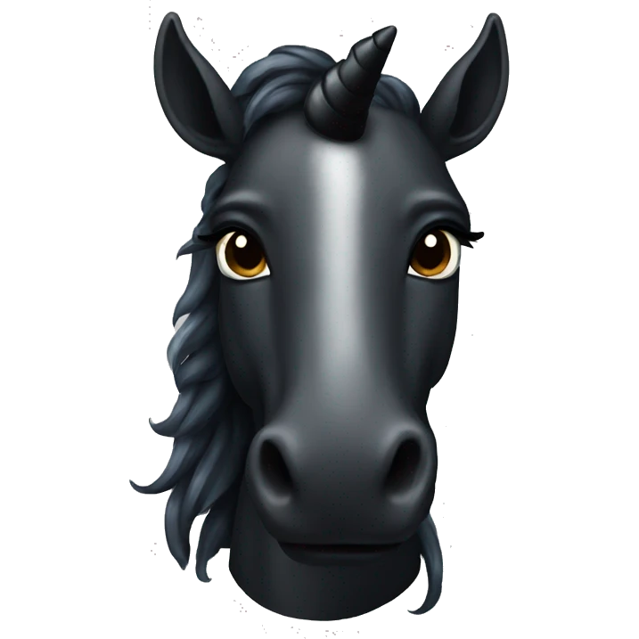 Black unicorn emoji