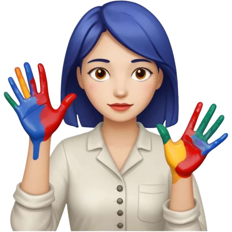 Ceramic Painter woman emoji