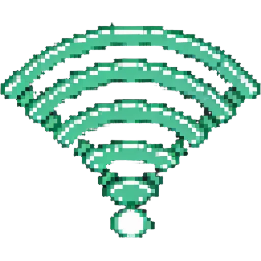 icon representing bad wifi with broken signal or warning symbol emoji