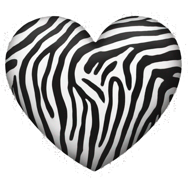Zebra print in a heart  emoji