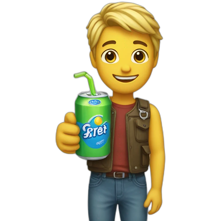 smiley holding sprite emoji