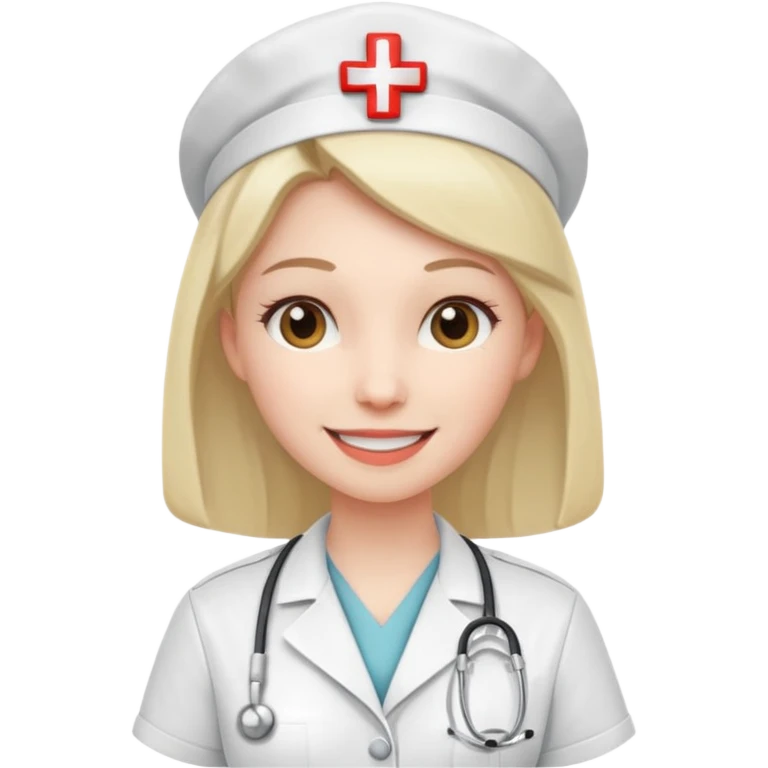 nurse wearing white uniform emoji